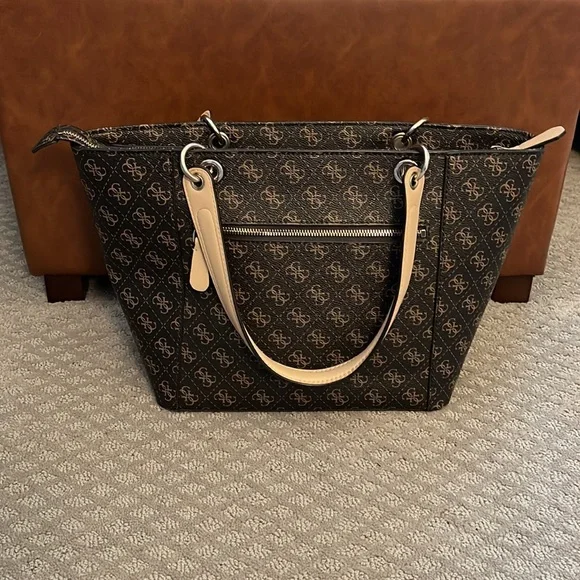 Guess Brown and Tan Women's Tote Bag - Picture 2 of 8
